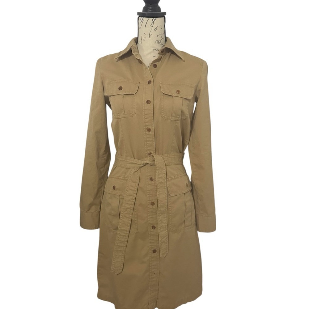 Ralph Lauren Khaki Utility Shirt Dress
